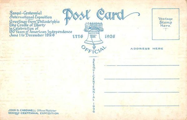 Phildalpehia Pennsylvania Sesqui-Centennial Expo Fokker Airplane Postcard AA513 - Image 2