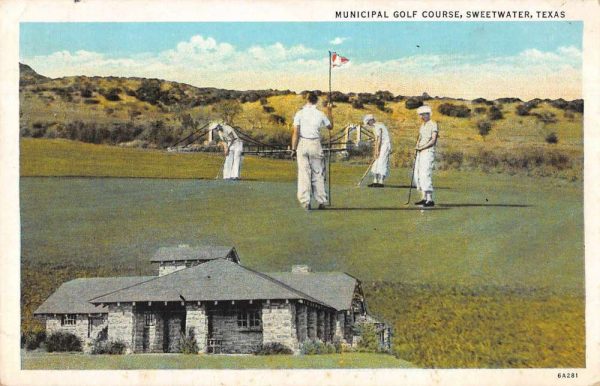 Sweetwater Texas Golf Course and Club House Vintage Postcard AA562