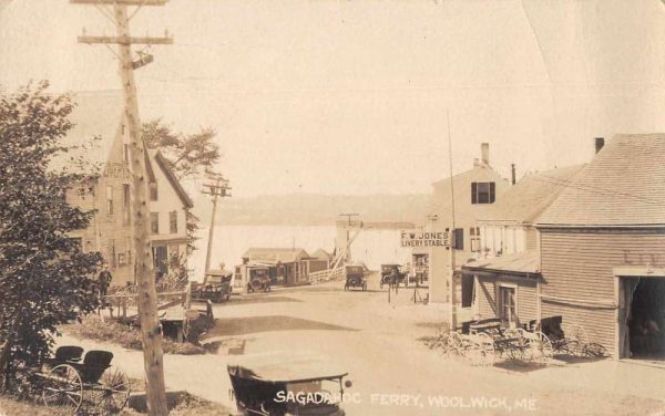 Woolwich Maine Sagadahoc Ferry Real Photo Vintage Postcard AA620