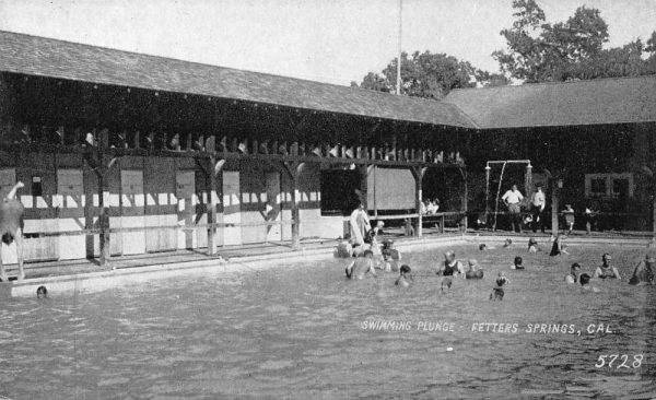 Fetters Springs California Swimming Pool Vintage Postcard AA643