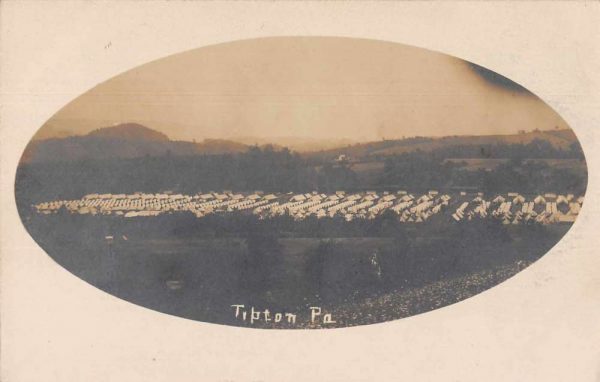 Tipton Pennsylvania Camp Lindsey Birds Eye View Real Photo Postcard AA661