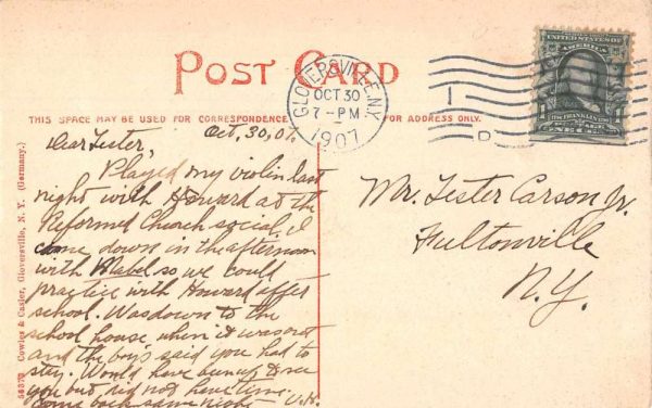 Broadalbin New York Train Station Vintage Postcard AA724 - Image 2
