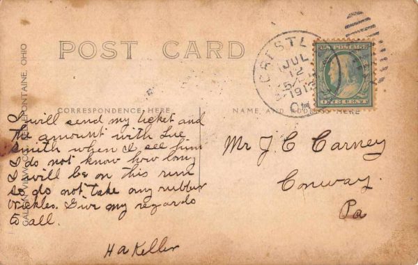 Crestline Ohio Union Depot Train Station Real Photo Vintage Postcard AA855 - Image 2