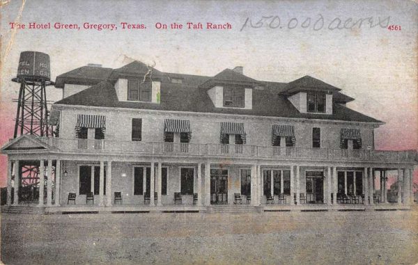 Gregory Texas view of The Hotel Green on Taft Ranch antique pc BB298