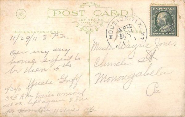 Gregory Texas view of The Hotel Green on Taft Ranch antique pc BB298 - Image 2
