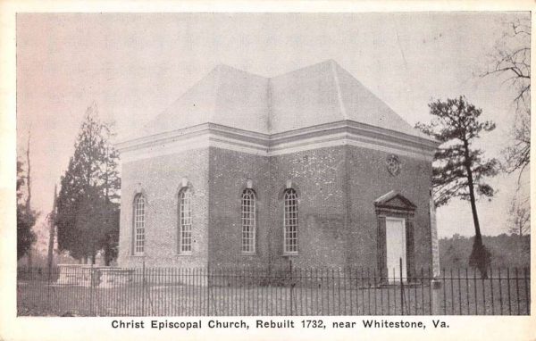 Kilmarnock Virginia birds eye view Christ Episcopal Church antique pc BB351