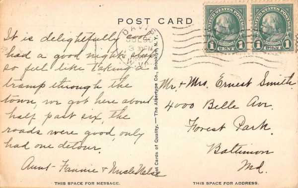 Davis West Virginia Allegheny Heights Hospital & Sanitarium antique pc BB388 - Image 2