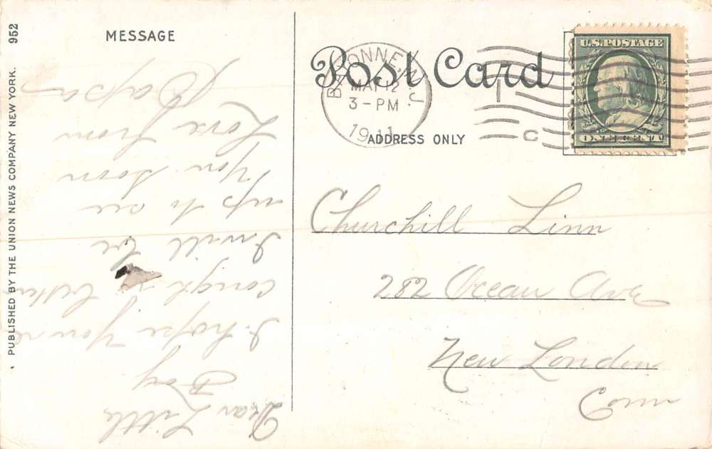 Bayonne New Jersey birds eye view the Boulevard near 36th St antique pc BB414 - Image 2