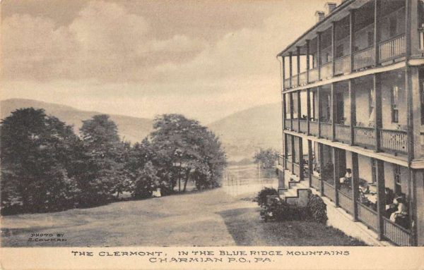 Charmian P.O. Pennsylvania The Clermont in the Blue Ridge Mtns antique pc BB429