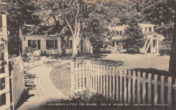 Arlington Virginia scenic view Allison's Little Tea Room antique pc BB432