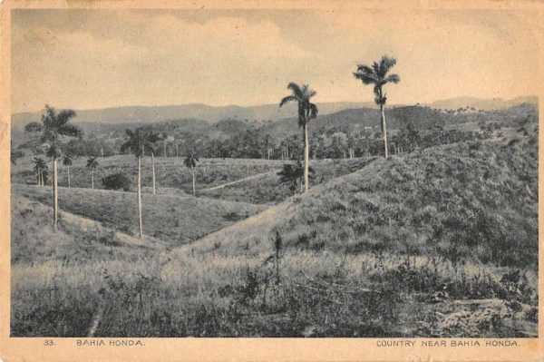 Bahia Honda Cuba panoramic birds eye view of the country antique pc BB434