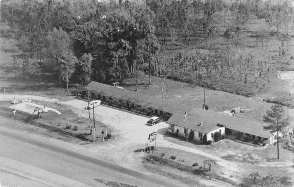 Dinsmore Florida panoramic aerial view over Park Motel vintage pc BB564