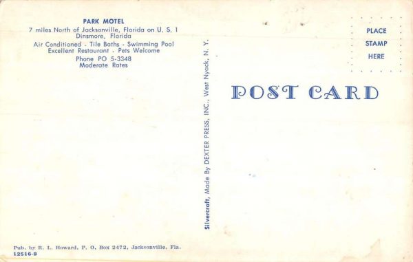 Dinsmore Florida panoramic aerial view over Park Motel vintage pc BB564 - Image 2