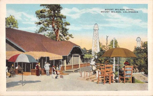 Mount Wilson California birds eye view Mount Wilson Hotel antique pc BB621