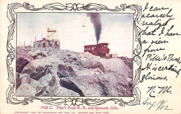 Colorado Springs Colorado Pike's Peak R.R. and Summit antique pc BB645