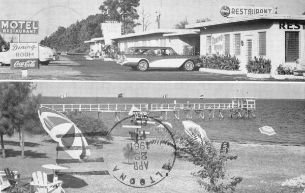 Carrabelle Florida Gulf Waters Motel & Restaurant antique pc BB673