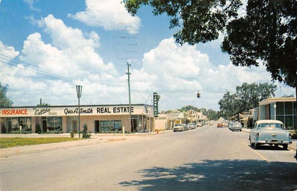 New Port Richey Florida Gulf State Bank W. Main St business area pc BB696