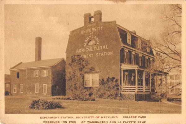 College Park Maryland University Rossburg Inn Experiment Station Postcard AA901