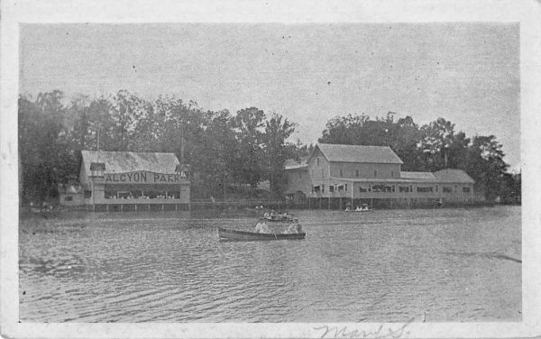 Halcyon Park New Jersey ? View from Water Vintage Postcard AA910