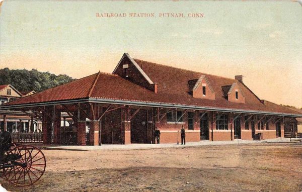Putnam Connecticut Train Station Railroad Depot Vintage Postcard AA922