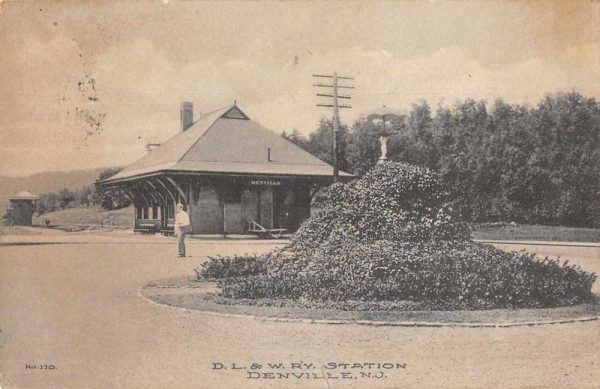 Denville New Jersey Train Station Railroad Depot Vintage Postcard AA940