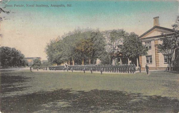 Annapolis Maryland Naval Academy Dress Parade Vintage Postcard AA955