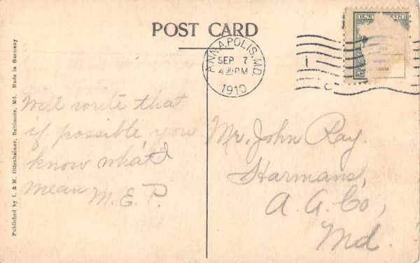 Annapolis Maryland Naval Academy Dress Parade Vintage Postcard AA955 - Image 2