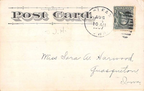 Colfax Iowa street view Victoria Sanatorium vintage pc CC372 - Image 2