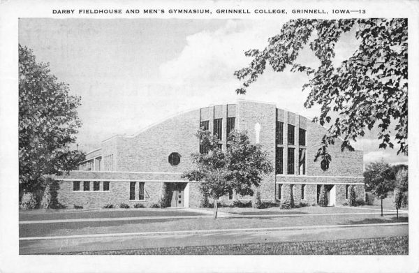 Grinnell Iowa Darby Fieldhouse & Men's Gym Grinnell College vintage pc CC416