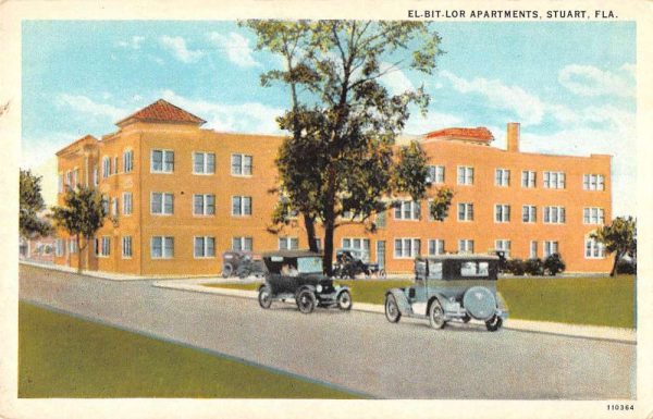 Stuart Florida vinategs cars El-Bit-Lor Apartments vintage pc CC440