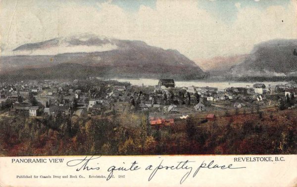 Revelstoke British Columbia Canada Panoramic View Vintage Postcard AA1261