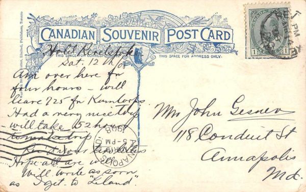 Revelstoke British Columbia Canada Panoramic View Vintage Postcard AA1261 - Image 2