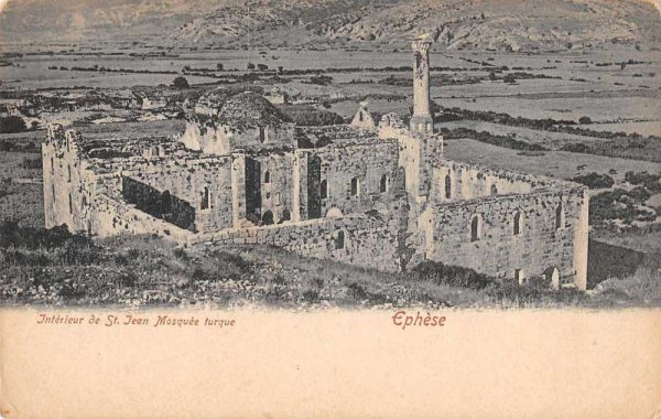Smyrne Turkey Ephese Ephesus St Jean Mosquee Vintage Postcard AA1337