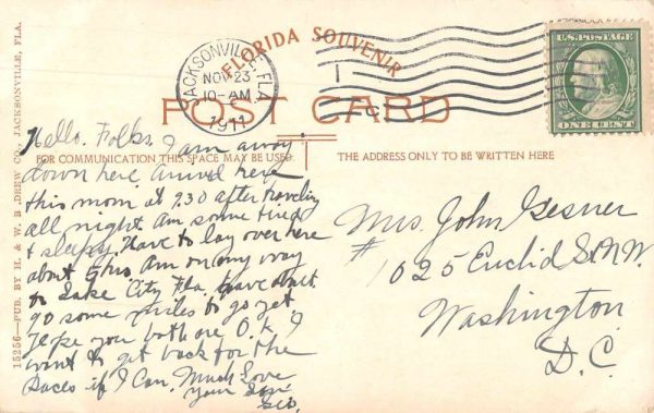 Florida Fruit Express Train Through Orange Orchard Vintage Postcard AA1392 - Image 2