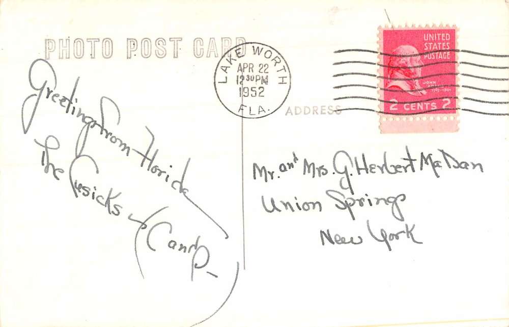 Palm Beach Florida birds eye view Palm Beach Hampton real photo pc BB1026 - Image 2