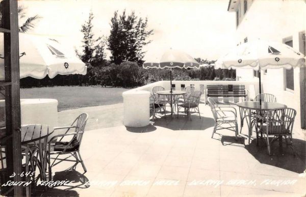 Delray Beach Florida south terrace at Delray Beach Hotel real photo pc BB1029
