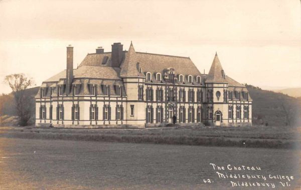Middlebury Vermont Middlebury College Chateau Real Photo Vintage Postcard AA1682