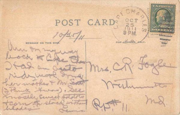 Pocomoke City Maryland Scenic View Steamer Steam Boat Postcard AA1685 - Image 2