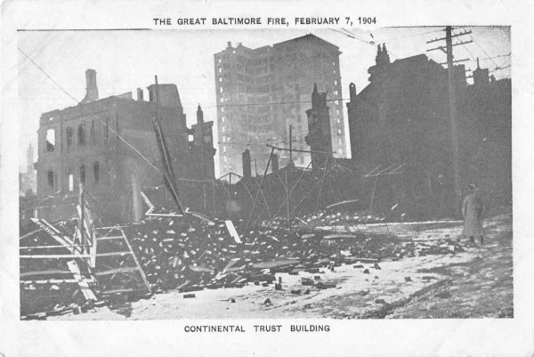 Baltimore Maryland 1904 Fire Disaster Continental Trust Vintage Postcard AA1808