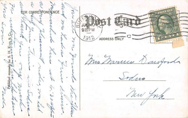 Batavia New York horse buggy cars at Willow Bend Inn antique pc BB1076 - Image 2