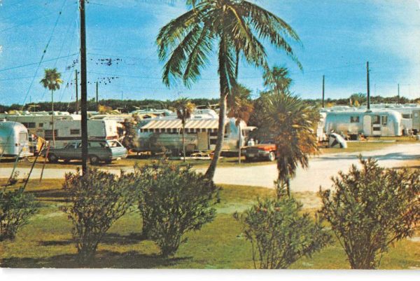 Fiesta Key Florida birds-eye view Fiesta Key Resort vintage pc CC725