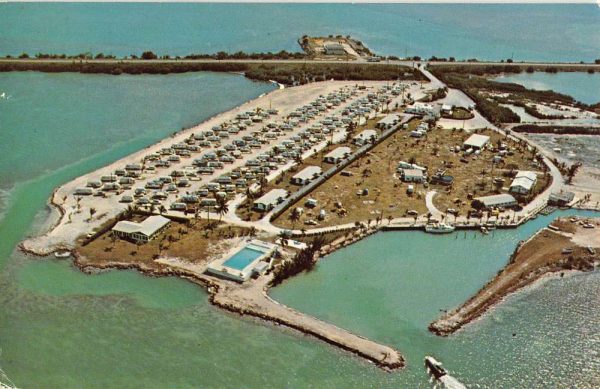Fiesta Key Florida aerial view Fiesta Key Resort vintage pc CC736