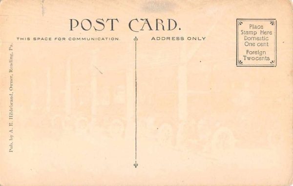 Reading Pennsylvania City Hotel Garage Interior Vintage Postcard AA1909 - Image 2