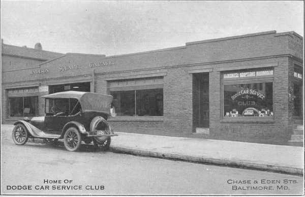 Baltimore Maryland Dodge Car Service Club Vintage Postcard AA1920