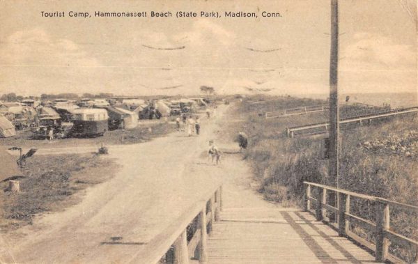 Madison Connecticut Hammonassett Beach Tourist Camp Vintage Postcard KK78