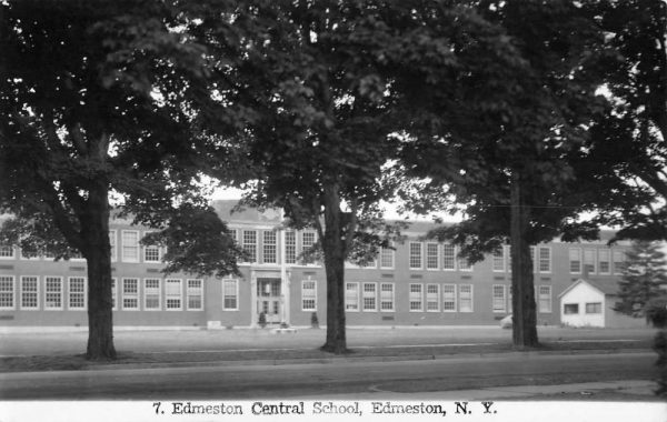 Edmeston New York Central School Real Photo Vintage Postcard KK95