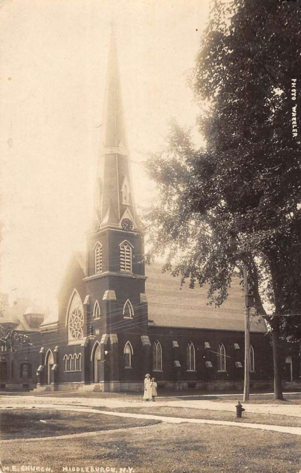 Middleburgh New York ME Church Real Photo Vintage Postcard KK128
