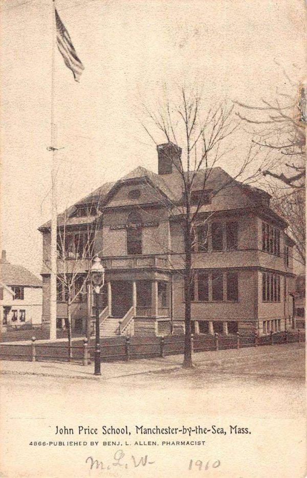 Manchester By The Sea Massachusetts John Price School Vintage Postcard KK142