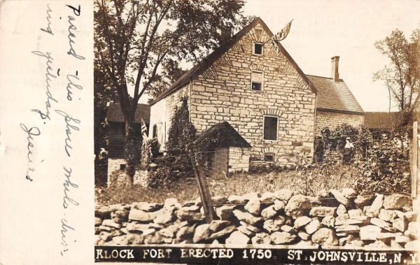 St Johnsville New York view of Block Fort erected 1750 real photo pc BB1139