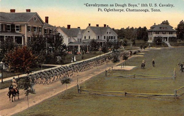 Chattanooga Tennessee 11th U.S. Cavalry at Fort Oglethorpe antique pc BB1163